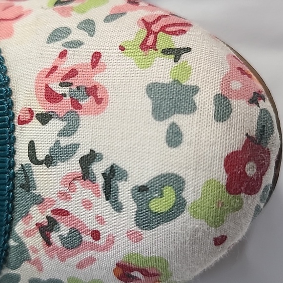 REPORT-Antonella floral print w/ teal trimming and elastic straps wedges - Picture 8 of 8